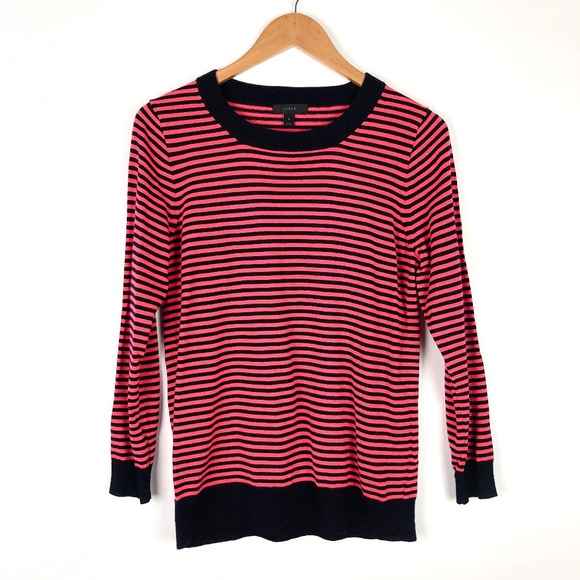 J. Crew Sweaters - J. Crew Tippi Sweater in Stripe Red Wool